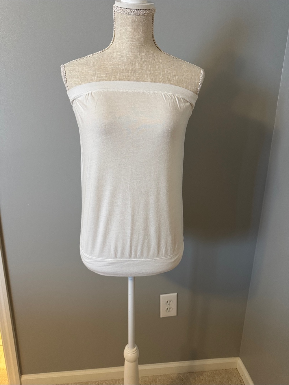 SO White Strapless Tube Top